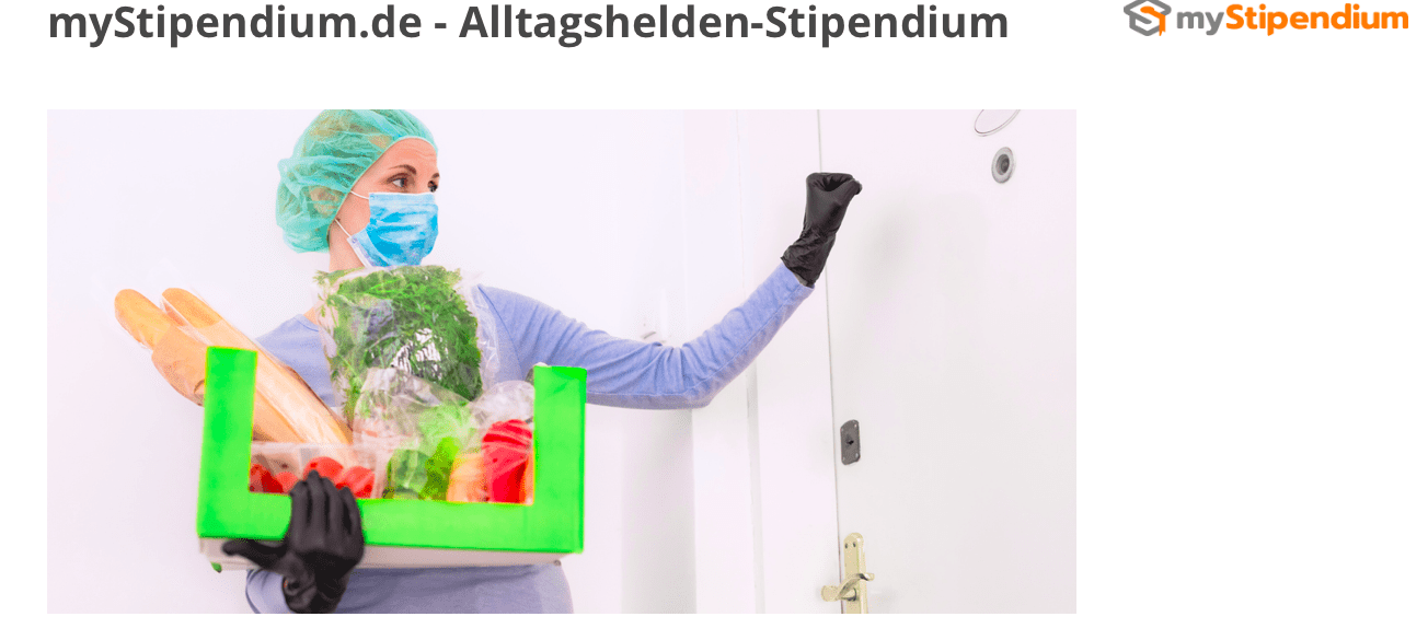 You are currently viewing myStipendium – Alltagshelden – Bewerbungsfrist 15.05.2020