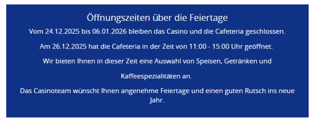 Feiertage 2025 26 UMM Mensa