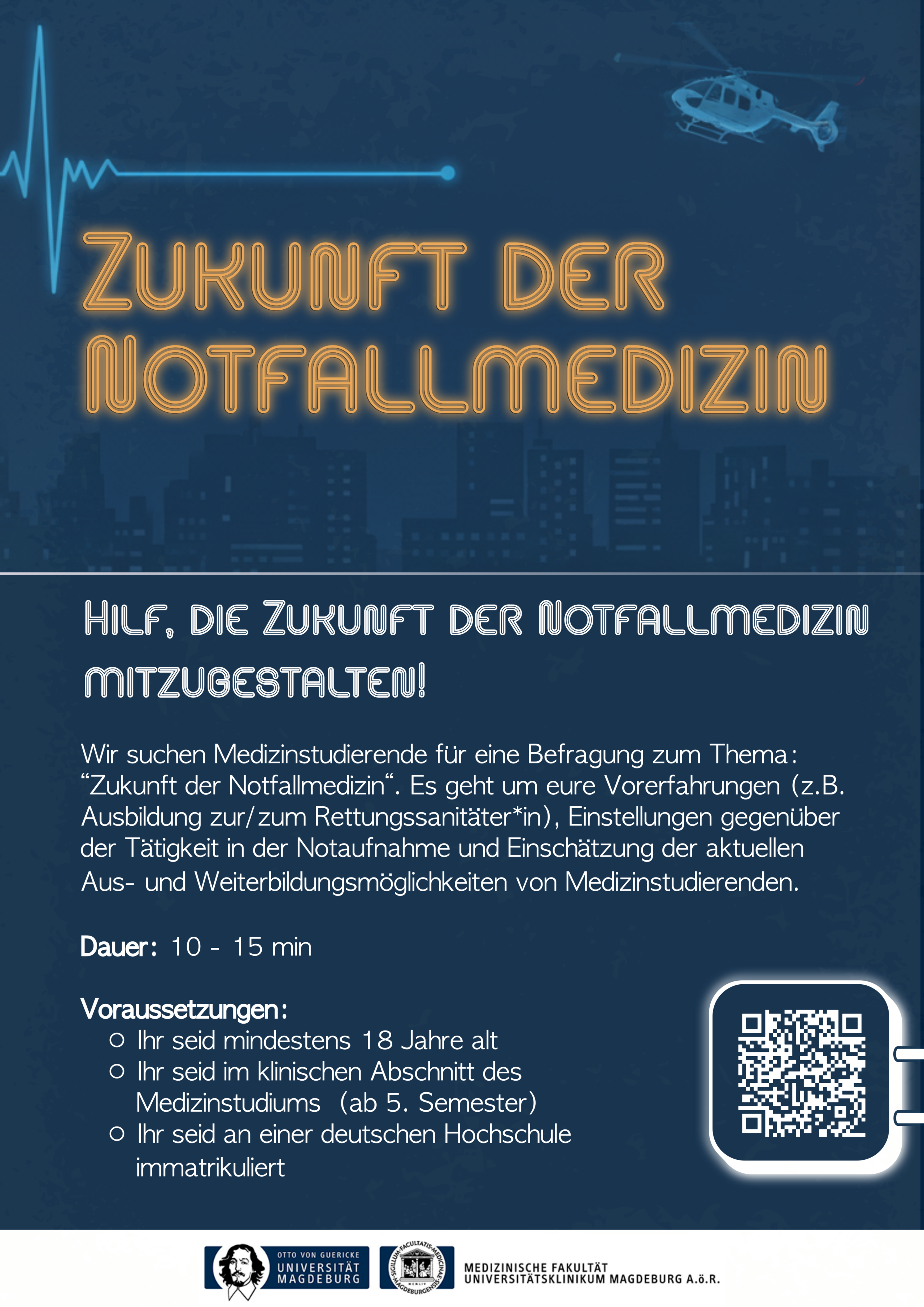 Mehr über den Artikel erfahren befragung zum Thema „Zukunft der Notfallmedizin“
